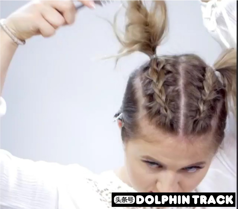 法式珍珠发带短发编发教程,适合中短发的编发ins