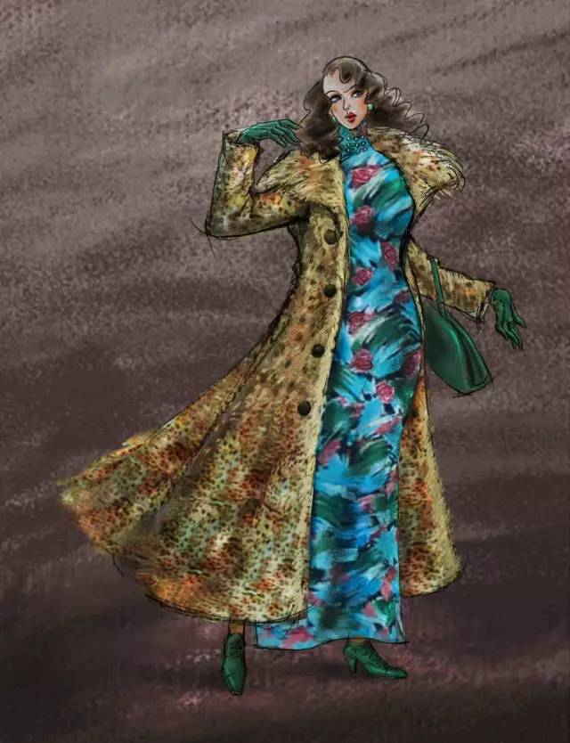 金陵十三钗玉墨旗袍造型,复古旗袍妆金陵十三钗