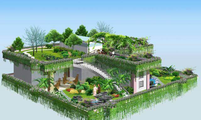 楼顶上的花园设计,楼顶花园设计案例欣赏