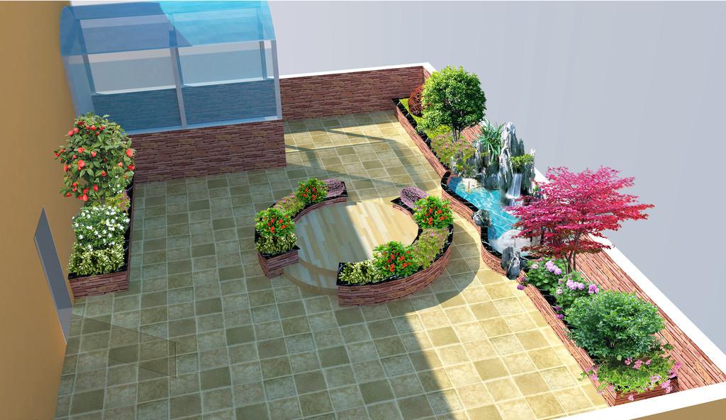 楼顶上的花园设计,楼顶花园设计案例欣赏