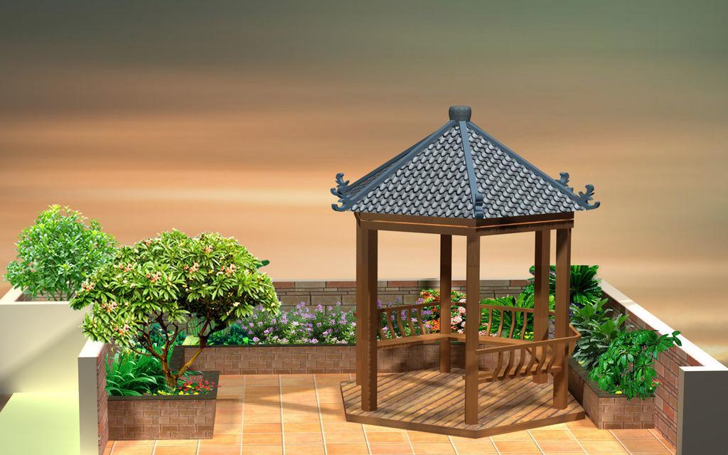 楼顶上的花园设计,楼顶花园设计案例欣赏