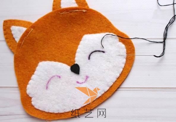 不织布小狐狸玩偶,不织布玩偶狐狸教程