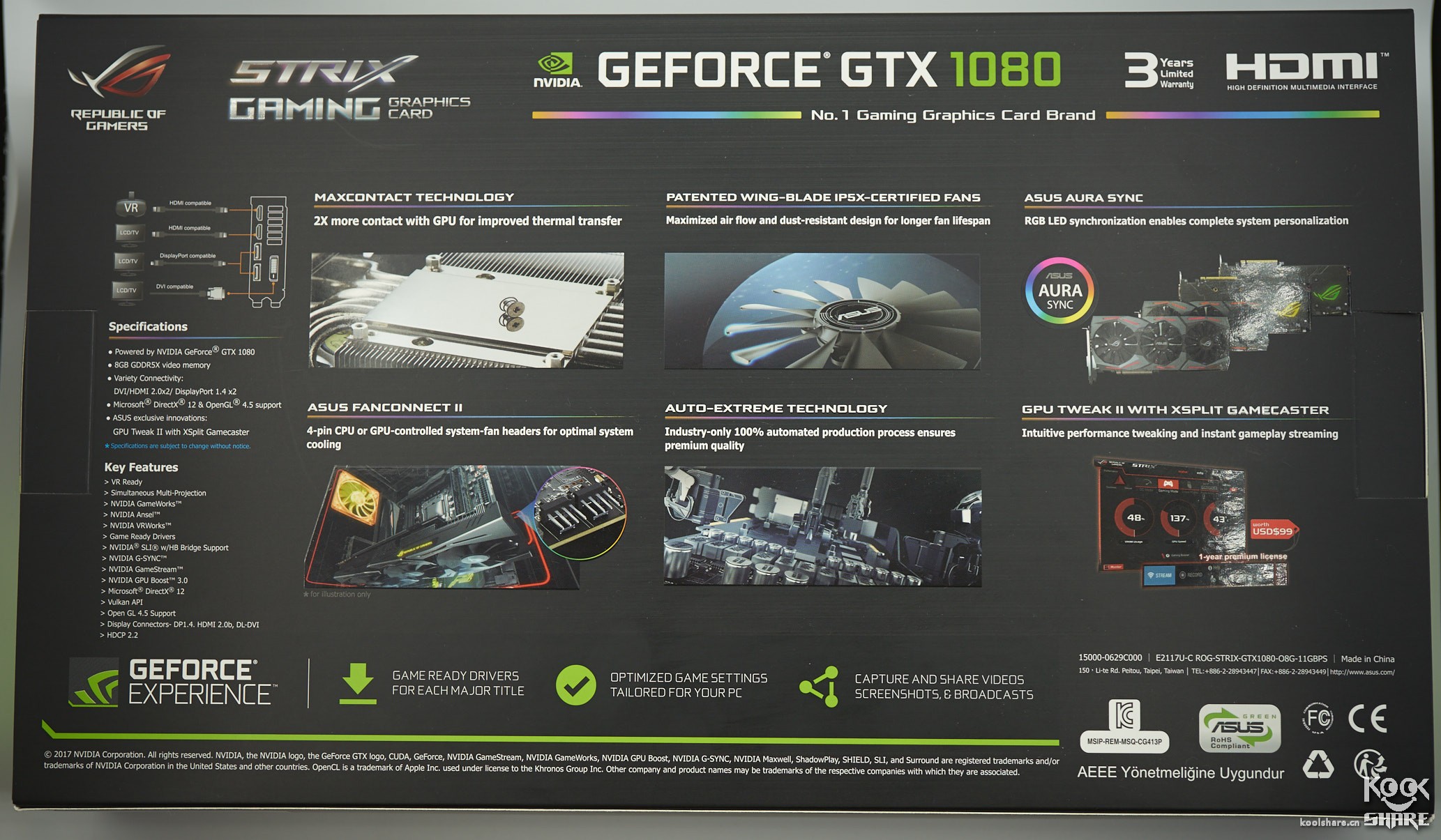 华硕strixgtx1080g,华硕strixgtx950