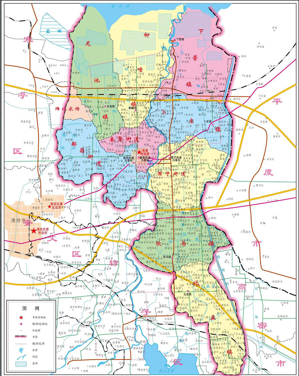 潍坊市东西南北长度,昌邑市东西长南北宽