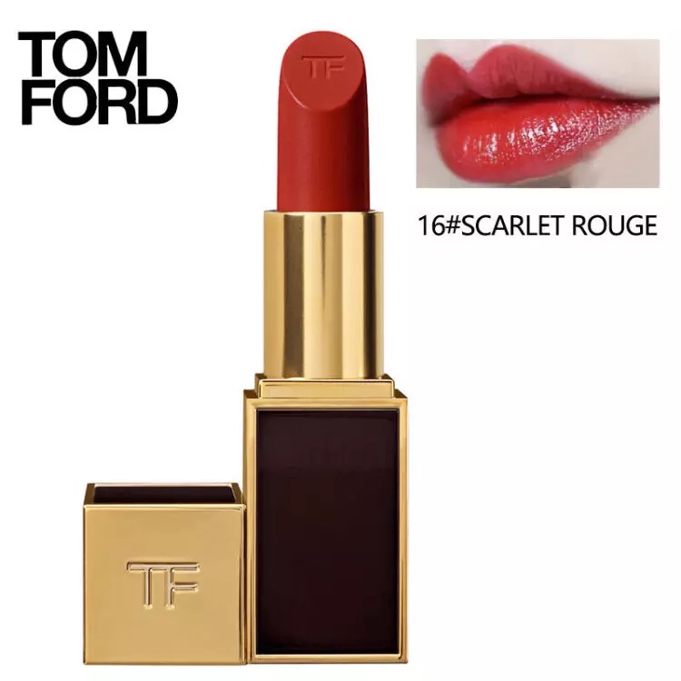 tf细黑管口红24真实试色,tf黑金黑管口红最火色