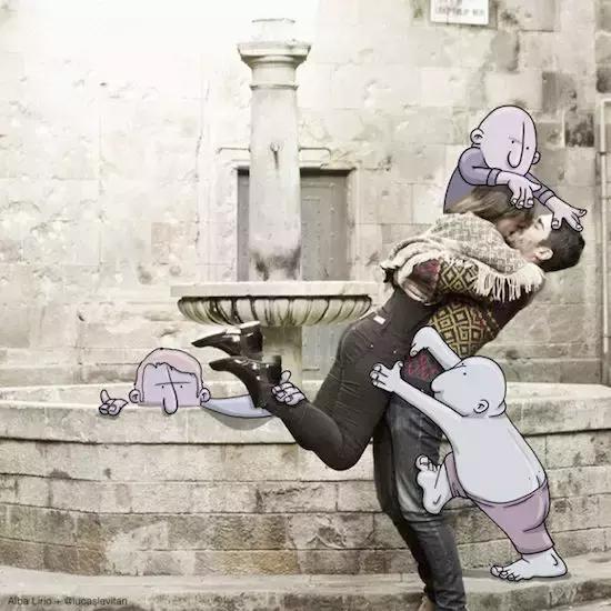 一组黑白手绘插画作品分享,一组手绘人像插画作品分享