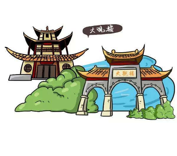 记忆中的昆明手绘,涂鸦手绘昆明