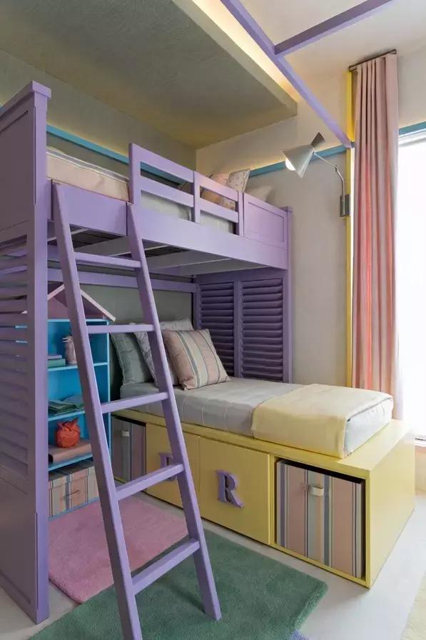 小型儿童房设计图,水泥装修风格儿童房