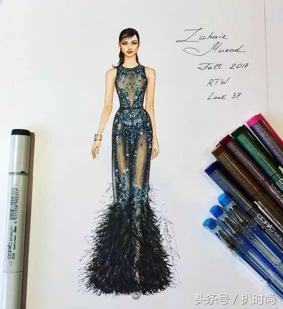 礼服好高级感,怎么画礼服设计手稿图