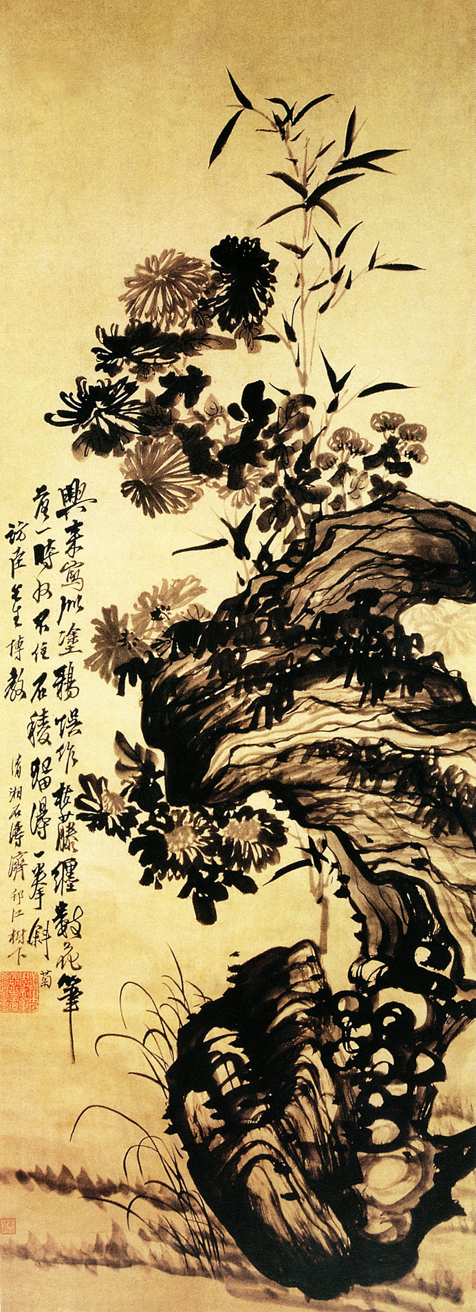 有关梅兰竹菊的中国国画作品,国画梅兰竹菊