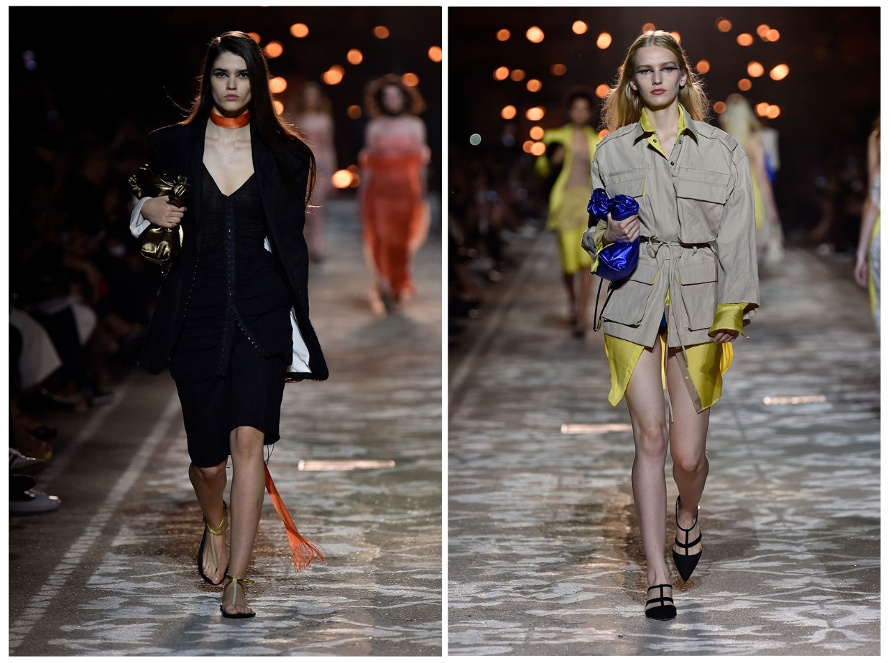 HUGO的新品发布时装秀在佛罗伦萨的旧工厂里点了上百根蜡烛