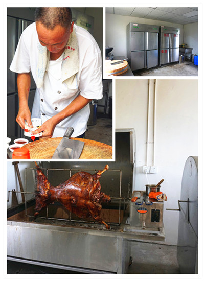 成都柴火鸡烤全羊江湖菜,岳塘区湘江小院烤全羊