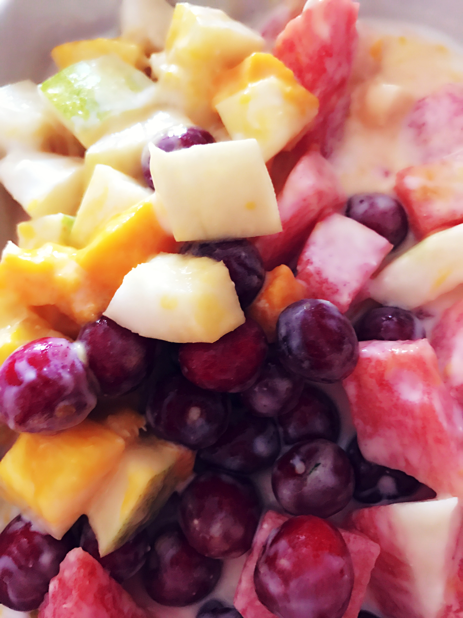 每日优鲜酸奶水果捞,冰凉爽口酸奶水果捞