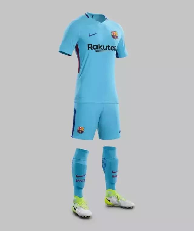 巴塞罗那17到18赛季客场球衣,巴塞罗那18-19赛季球衣