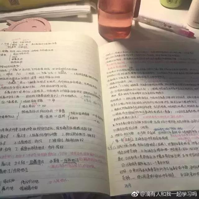 司考复习新动态:看别人的司考笔记长什么样