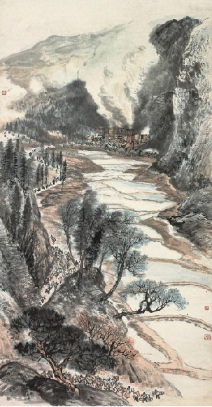 长安画派何海霞,长安画派代表画家何海霞创作