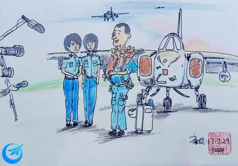 铅笔彩绘后的“航空飞镖”，别有一番战地风味