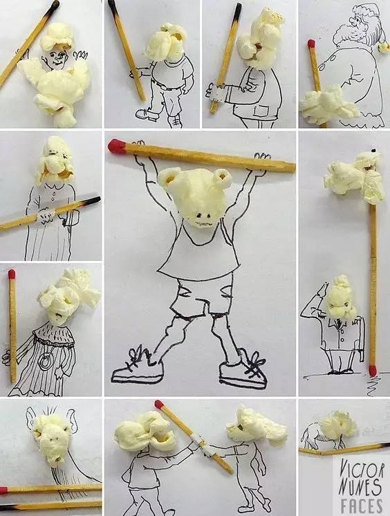 100幅治愈系铅笔小插画,铅笔创意插画