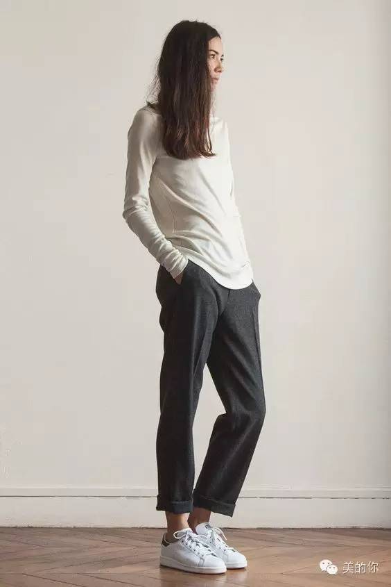 九分裤运动鞋初秋时髦舒适最佳cp,休闲九分裤配高帮运动鞋