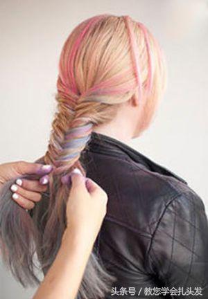 编发教程自己也可以扎鱼尾辫哦,编头发简单又好看鱼尾辫