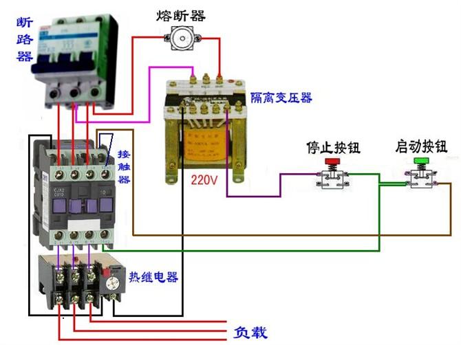 分励脱扣断路器与电表的接线图,断路器线圈与电表接线图
