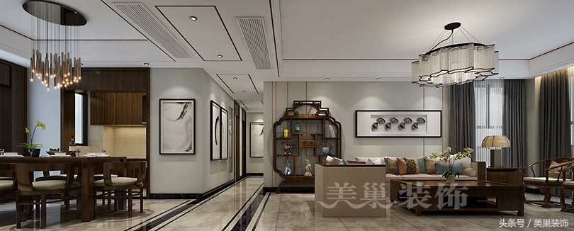 郑州天地湾430平别墅会所新中式风格，传统手法也可以打造出一种时尚、温馨、大气的尊贵之家