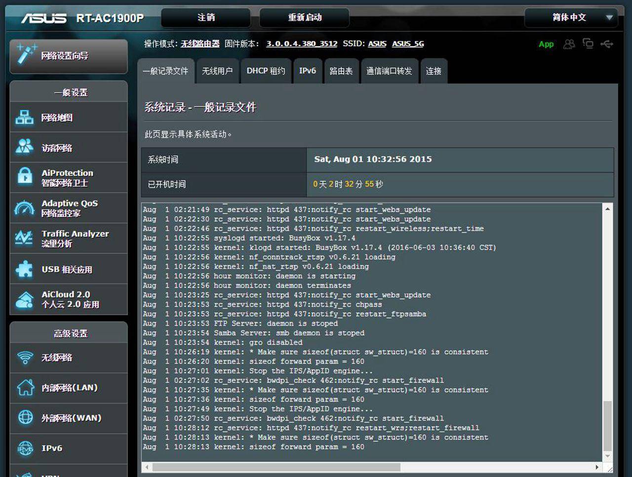 华硕ac1900p详细参数,华硕rt-ac1900双频合一