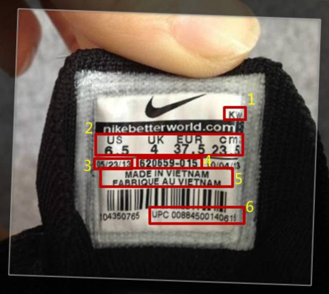 验鞋的细节有哪些,耐克鞋哪个英文可以看出鞋码