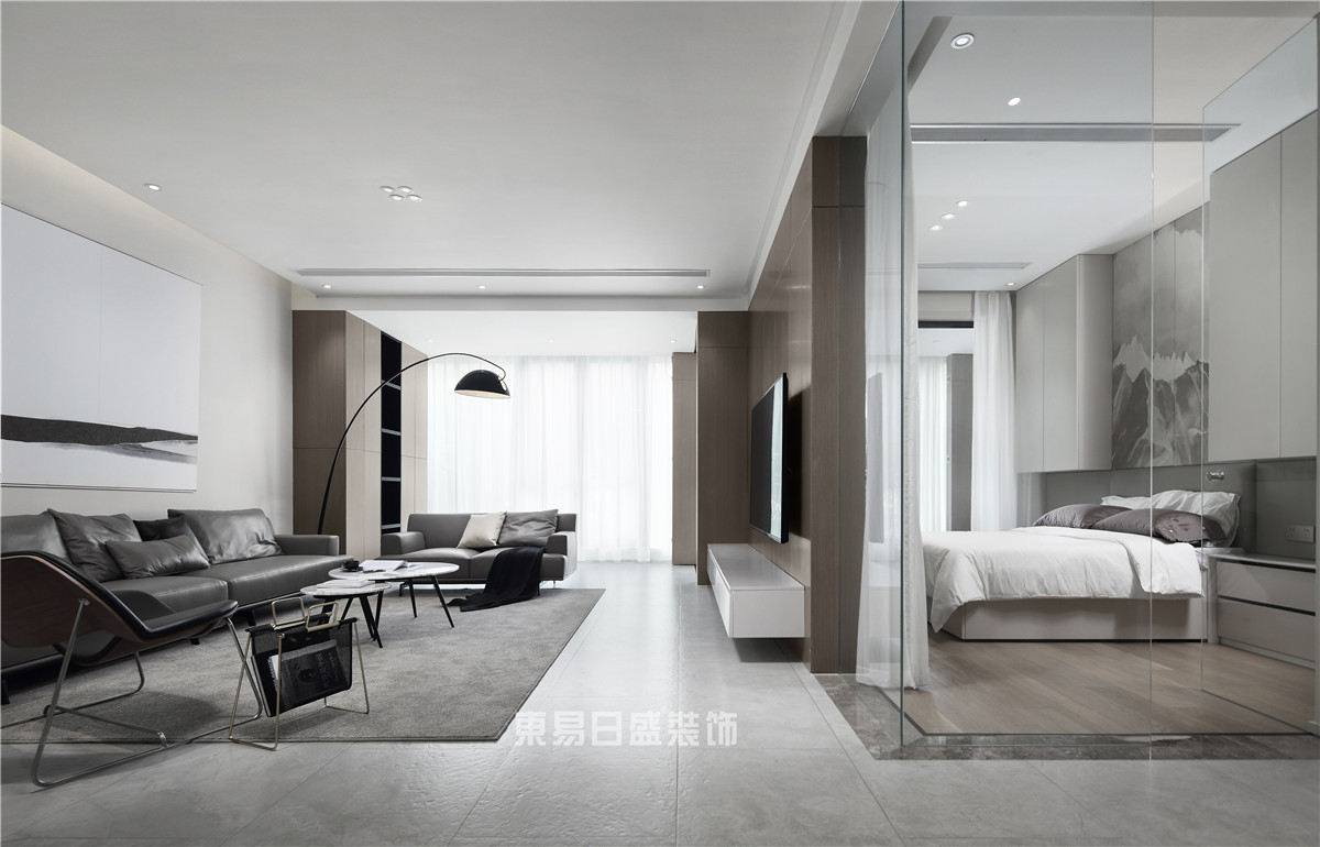 南京110平轻奢装修全包,2万装修140平毛坯房极简风效果图