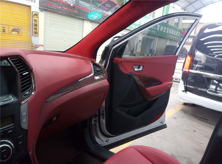 北京现代胜达改装内饰,新胜达座椅真皮