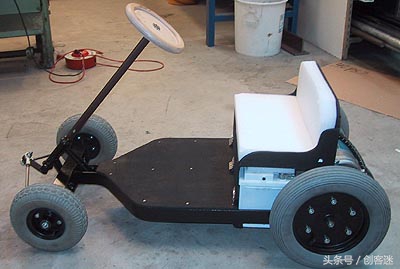 手工打造双人电动四轮小车,手工自制电动四轮车全过程
