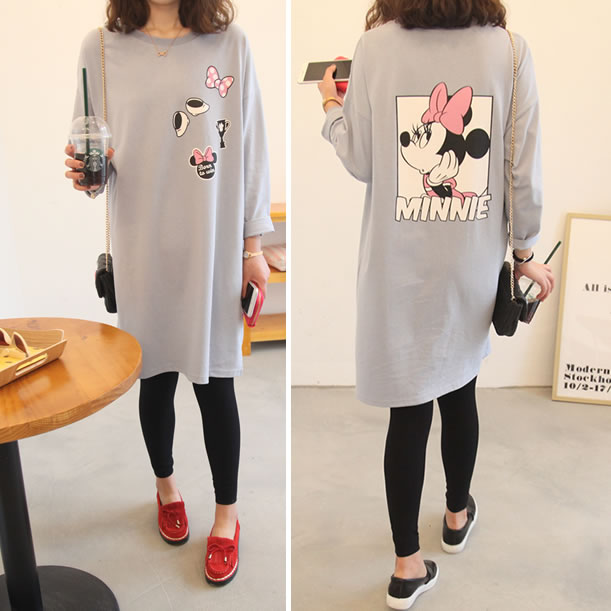 卡通印花t恤搭配什么裤子,印花卡通T恤长袖