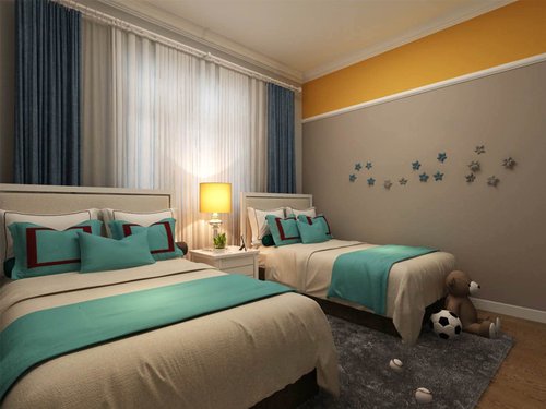 蓝绿色风格装修,建发宝湖庭院多少钱一平