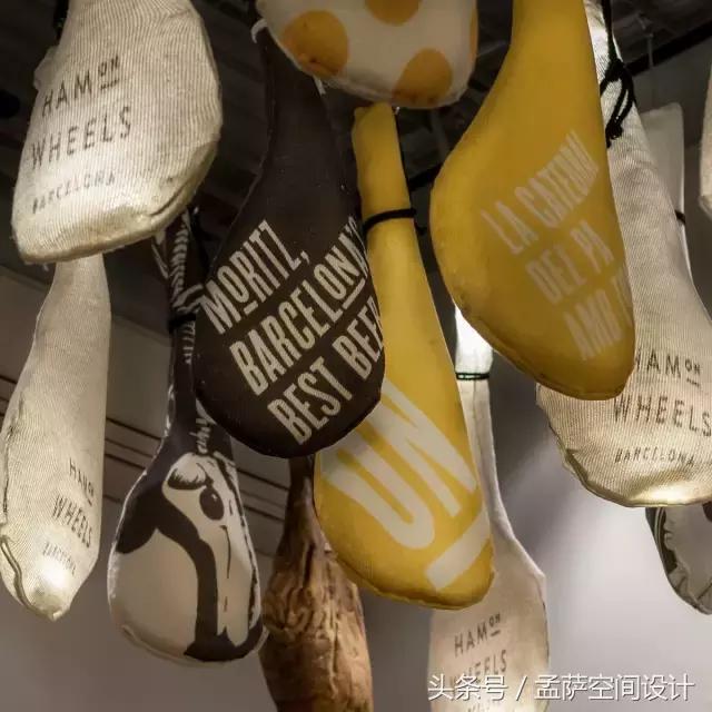 西班牙有家快餐厅也太有意思了,尽然用火腿来做装饰