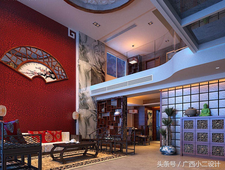 漂亮的中式客厅设计效果图,新中式风格客厅效果图