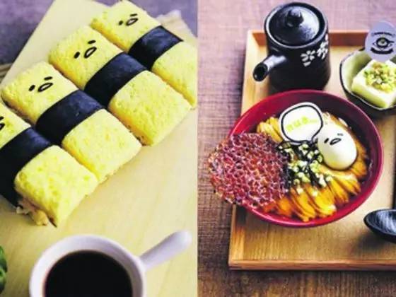 日本网红表情包懒蛋蛋开了家咖啡馆，里面的日料都是假的