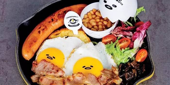 日本网红表情包懒蛋蛋开了家咖啡馆，里面的日料都是假的