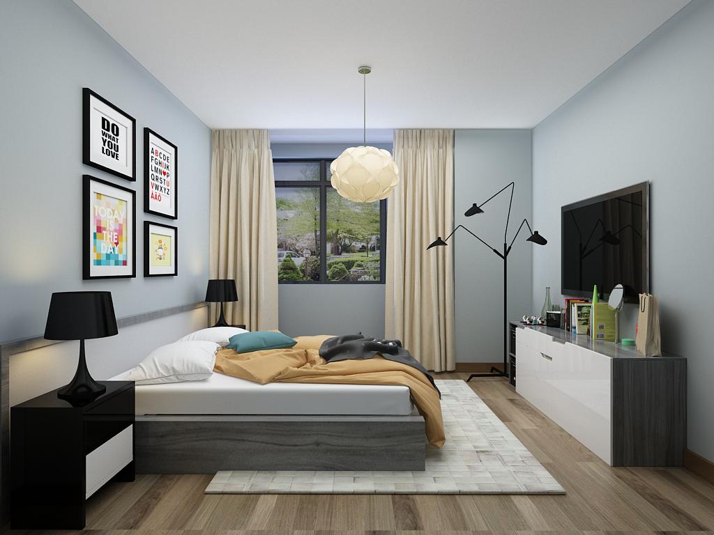 石家庄保利花园60平装修,石家庄保利花园现代简约风格