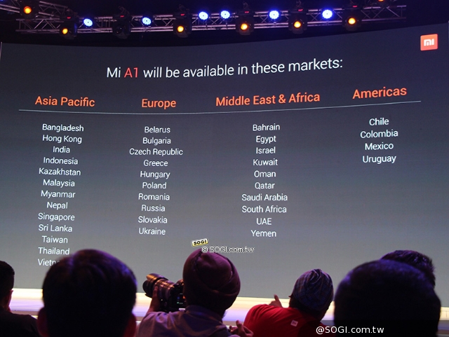 AndroidOne手机小米A1印度发表