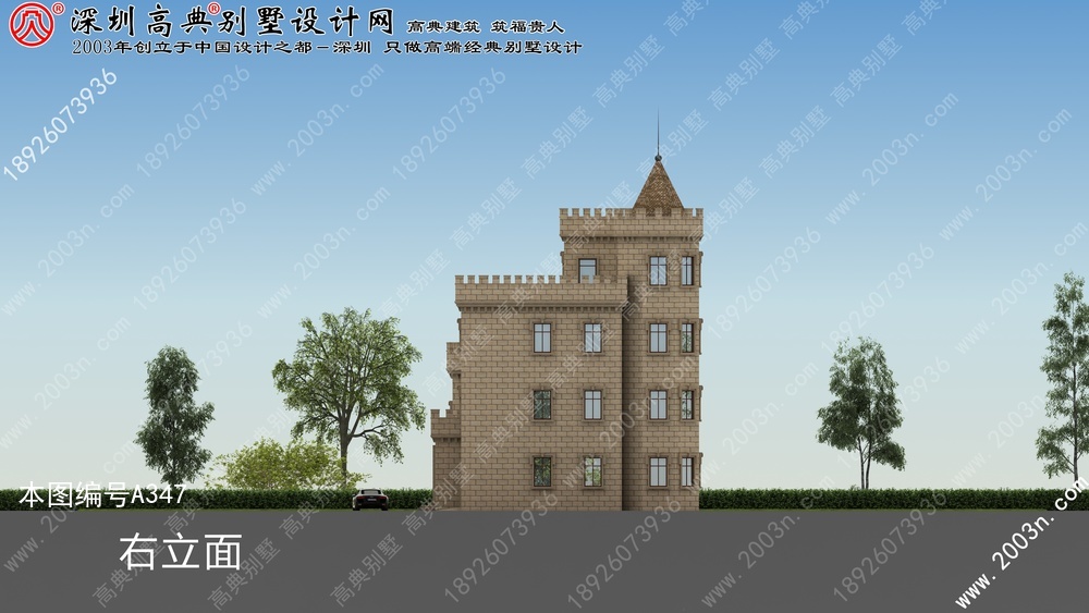 野外三层别墅设计图,鲁班乡村房屋设计图