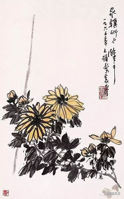潘天寿画菊,潘天寿画100幅