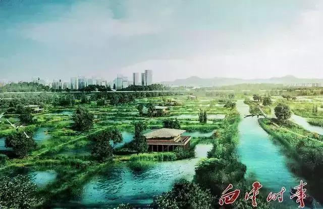 白云区打造新城区,中央湿地规划