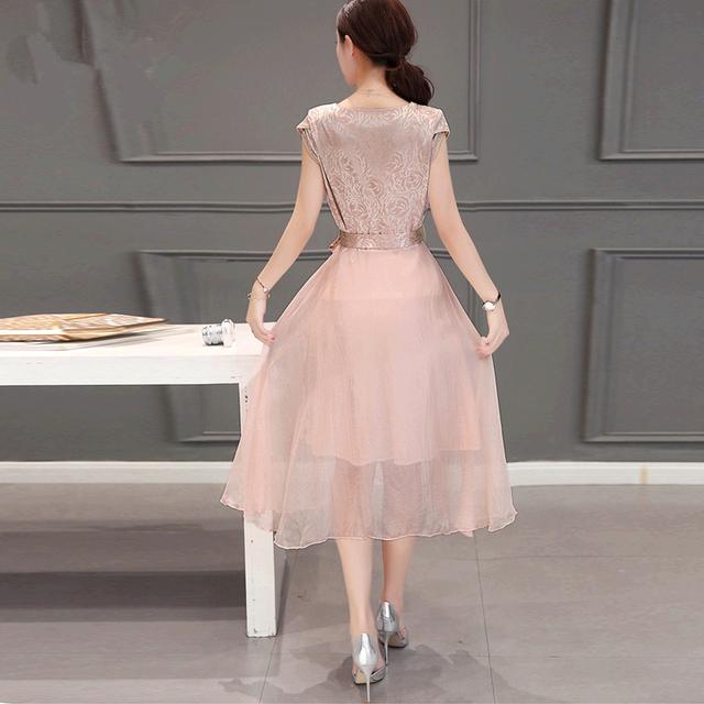 桑蚕丝连衣裙宽松大码减龄裙,桑蚕丝带袖连衣裙气质高级感