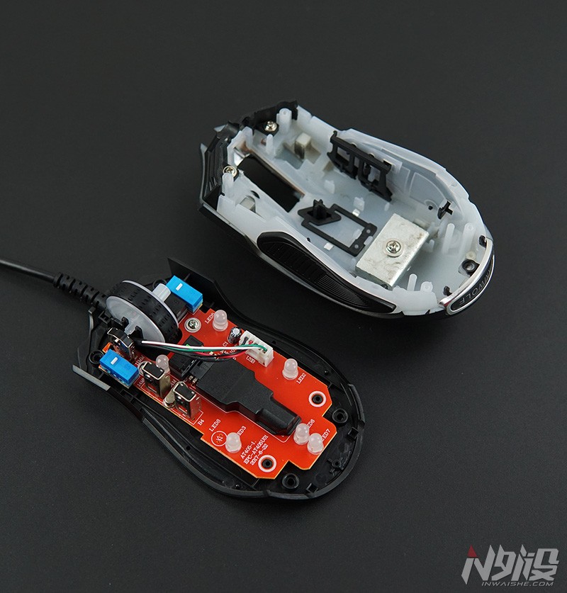 狼派at405游戏鼠标,狼派鼠标拆解