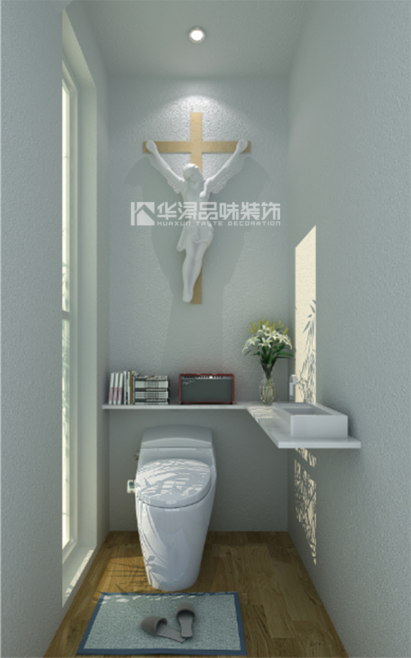 连廊天井南北通透,采光天井连通客厅