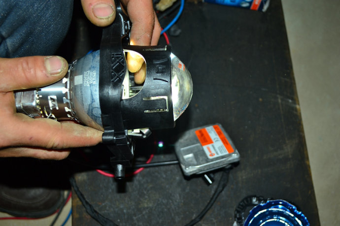 北极星车灯改造,北极星改灯图片