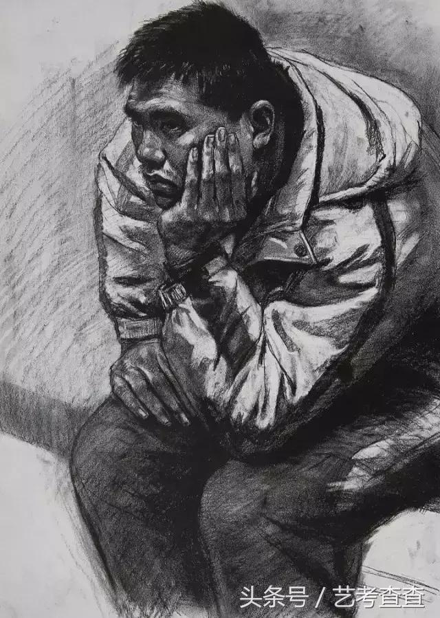 艺术高考素描速写色彩标准,中央美术学院素描静物高分卷