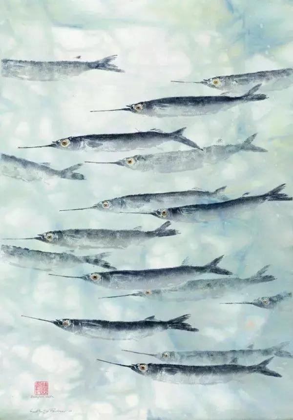 唯美鱼手绘画,唯美鱼手绘高级