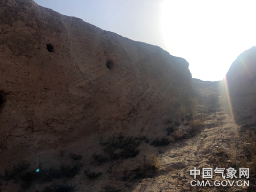 张掖骆驼城遗址航拍,骆驼城遗址全景