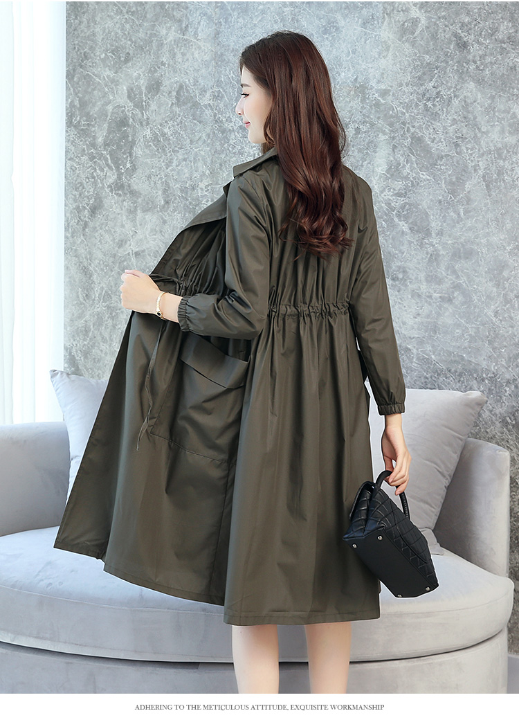 秋冬风衣女款中长款时尚款韩版,韩版风衣外套女中长款洋气大方